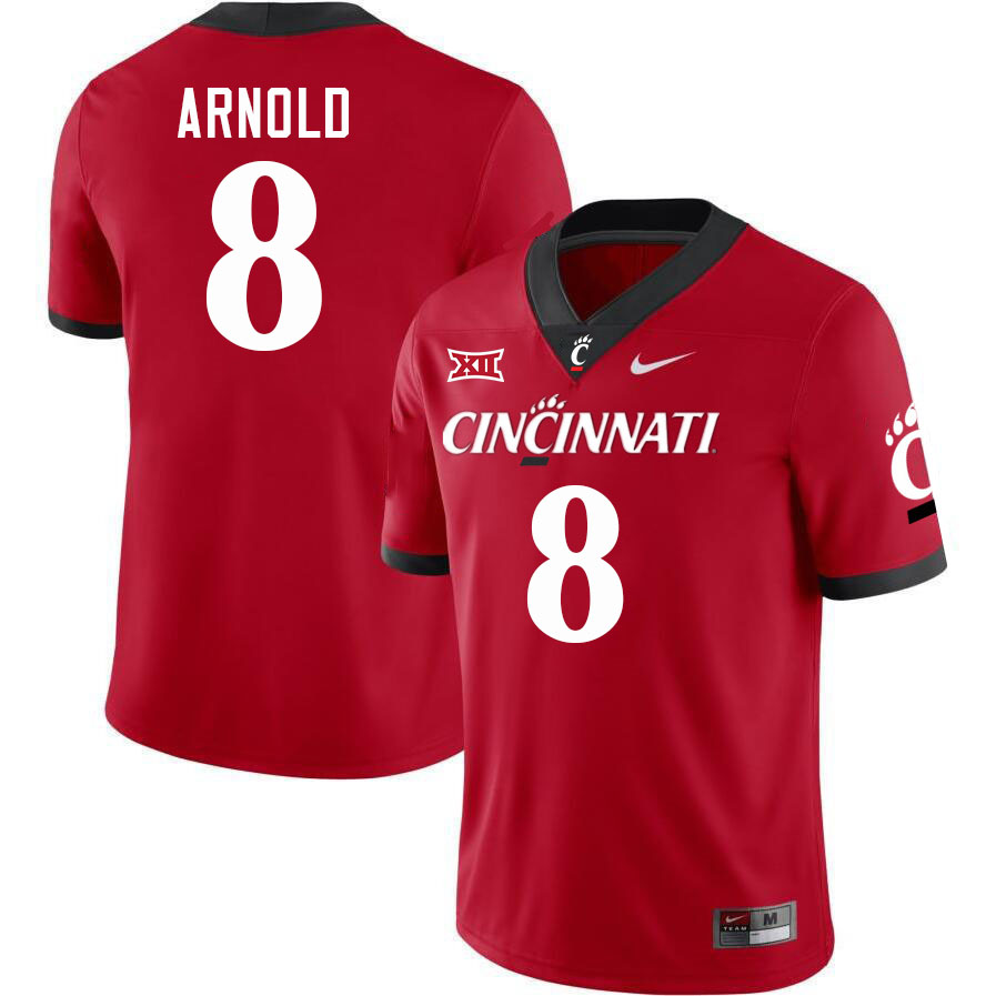 Cincinnati Bearcats #8 Ormanie Arnold College Football Jerseys Stitched-Red